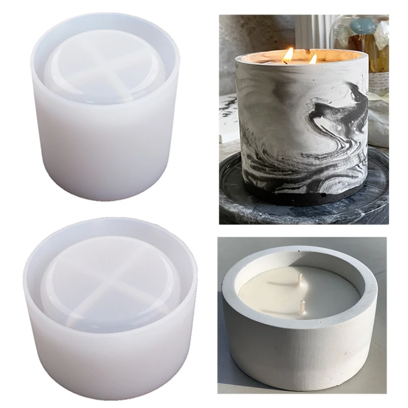 Candle Making Jug - 3 Größen runde Zementbetonformen für Kerzen,