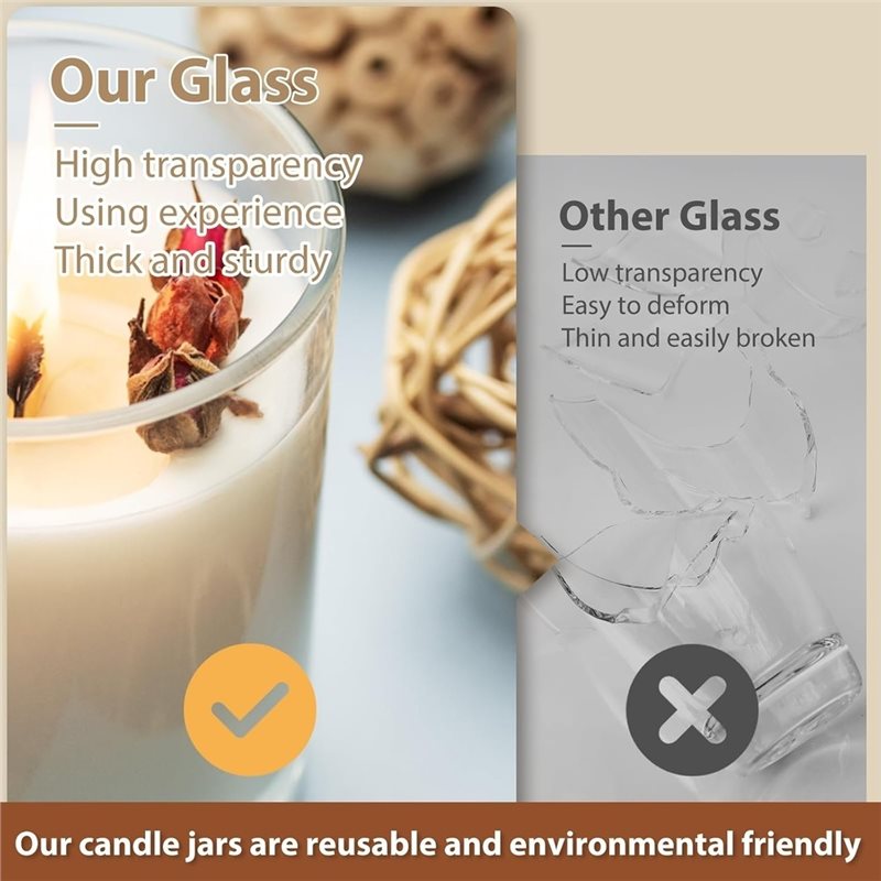 M11K – Leere Gläser zum Herste – Candle Making Jars With Lids Bewertung und Preis