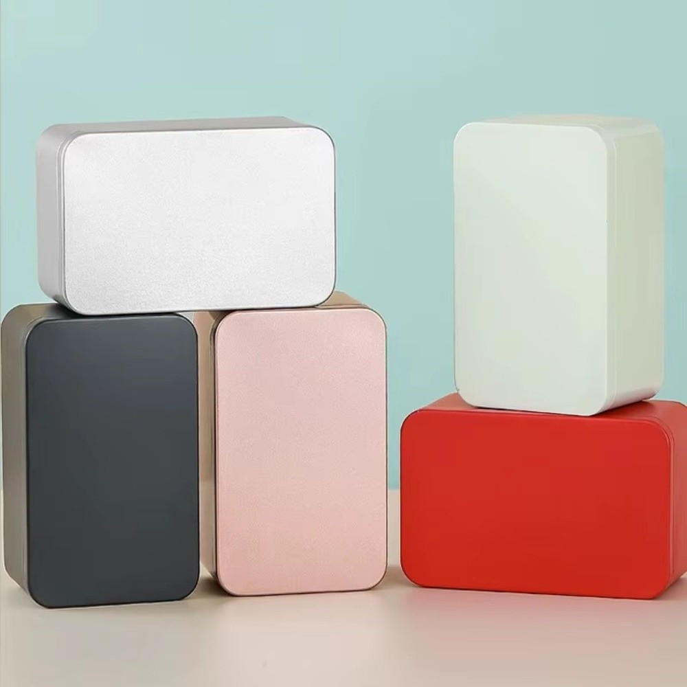 Neue einfarbige Blechdose mit  – Tin Container Lid Bewertung und Preis